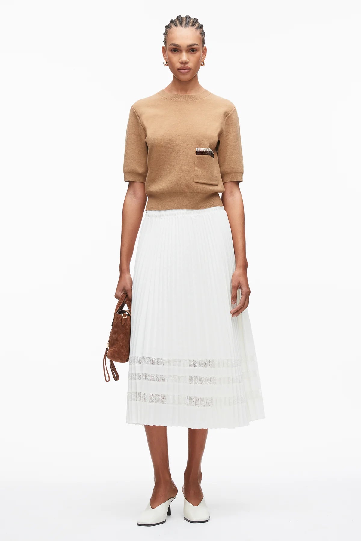 Phillip Lim - 3/4 SLV Crew Neck Top with Beaded Phillip Lim