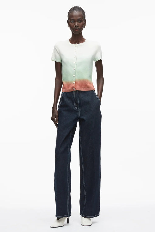 Phillip Lim - Light Weight Button Up Tee with Dip Dye Phillip Lim