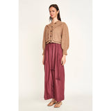 Lecce Wide Leg Pant in Merlot