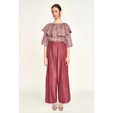 Lecce Wide Leg Pant in Merlot