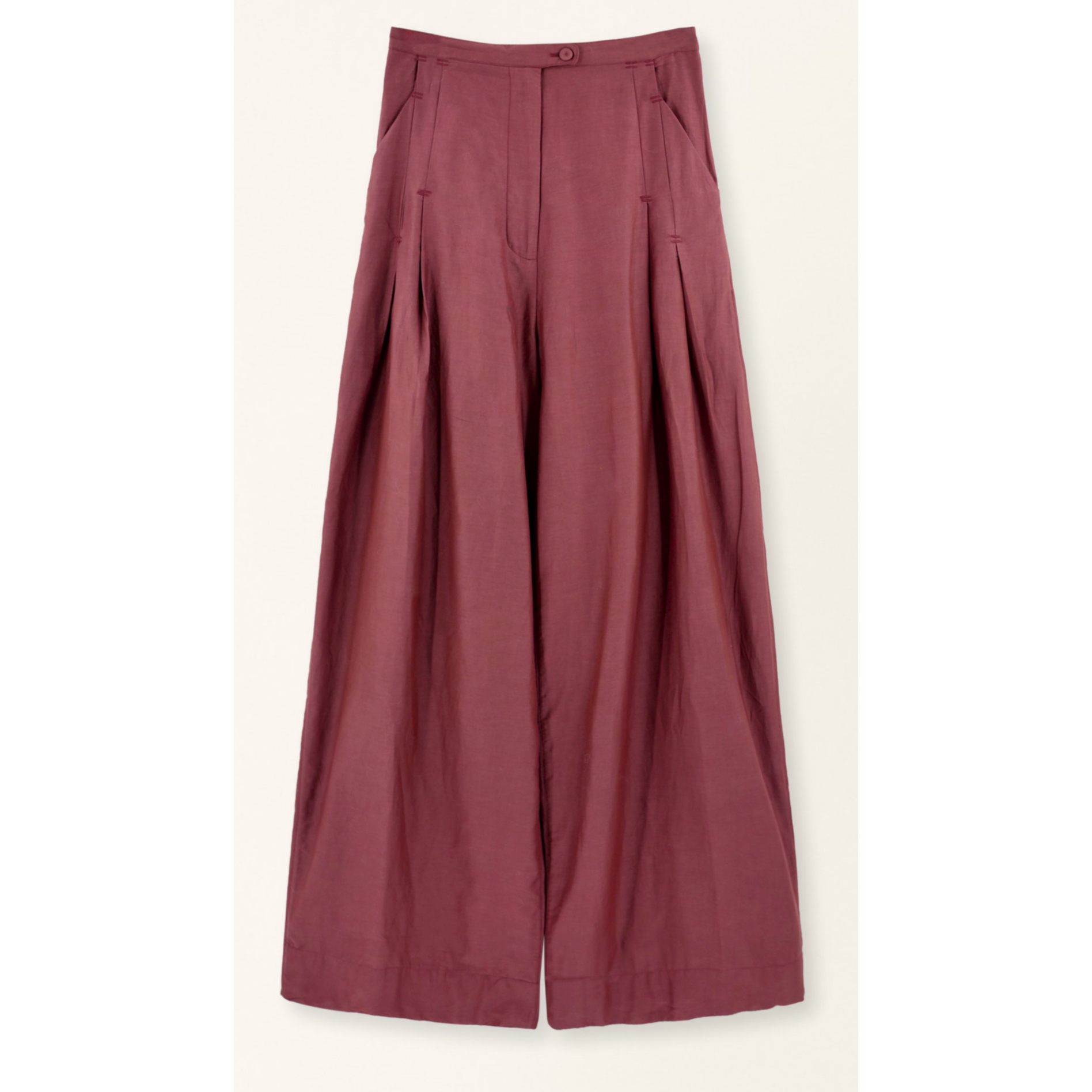 Lecce Wide Leg Pant in Merlot