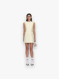 YELLOW TAFFETA BOW MINI DRESS SELF-PORTRAIT