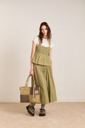 DINAH CAMI - BASIL STRIPE Damson Madder