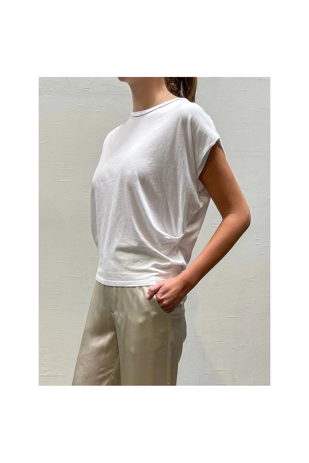 Terrance Tuck Tee in Tissue Jersey Pharaoh