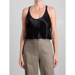 Gray Pharaoh Maggie Tank in Vintage Satin