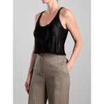 Gray Pharaoh Maggie Tank in Vintage Satin