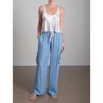 Light Slate Gray Pharaoh Maggie Tank in Vintage Satin