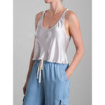 Gray Pharaoh Maggie Tank in Vintage Satin