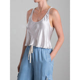 Gray Pharaoh Maggie Tank in Vintage Satin