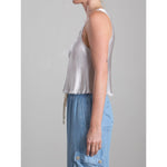 Gray Pharaoh Maggie Tank in Vintage Satin