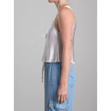 Gray Pharaoh Maggie Tank in Vintage Satin
