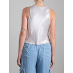 Gray Pharaoh Maggie Tank in Vintage Satin