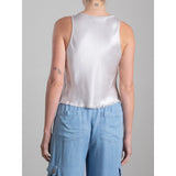 Gray Pharaoh Maggie Tank in Vintage Satin