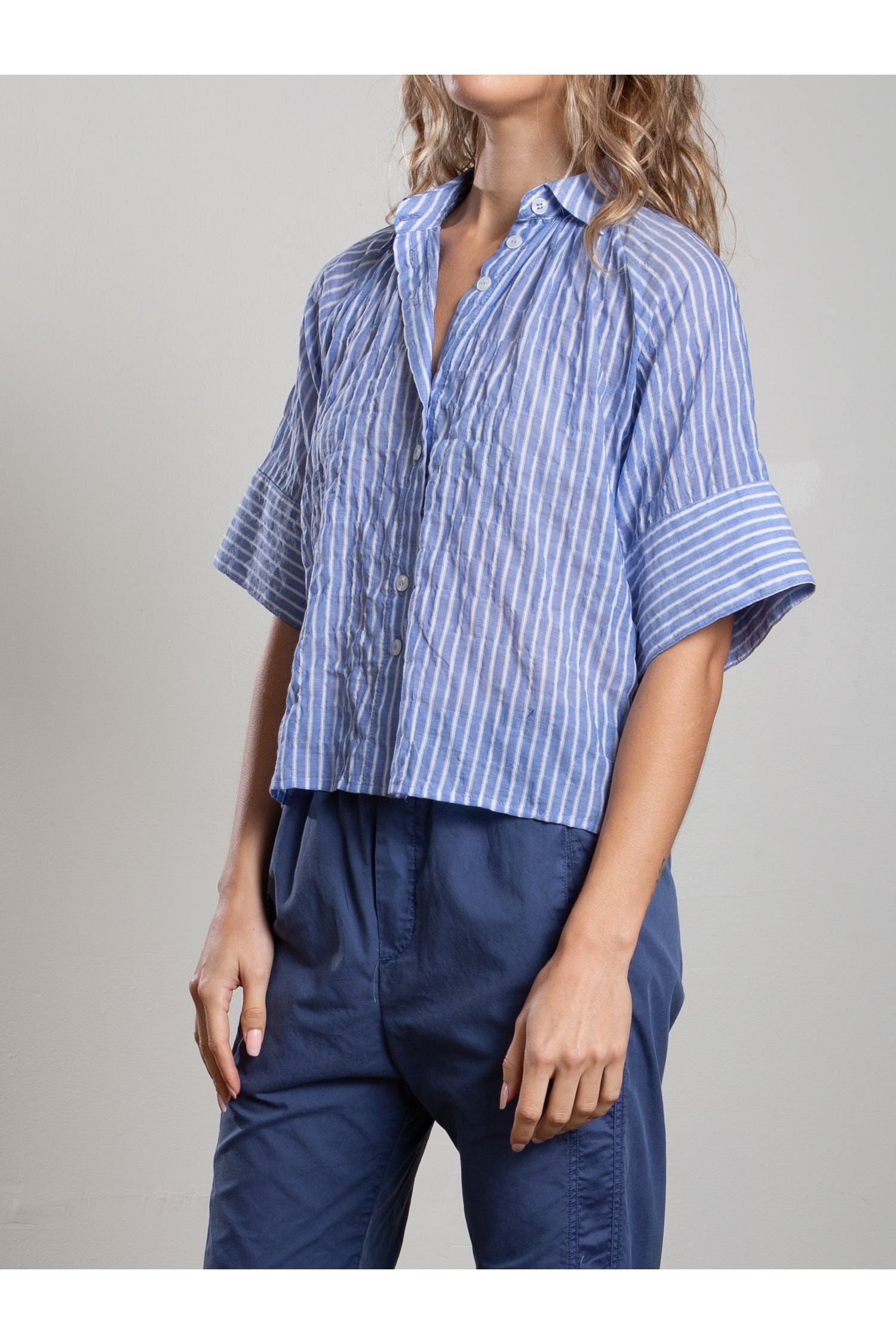 Halle Shirt in Marin Stripe Pharaoh