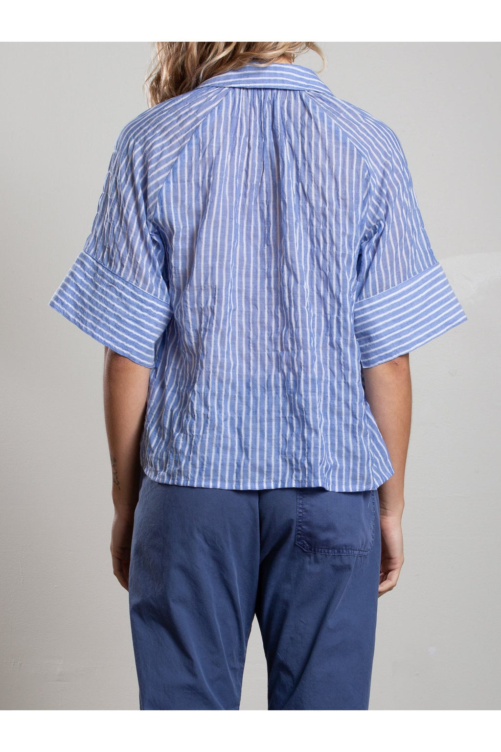 Halle Shirt in Marin Stripe Pharaoh
