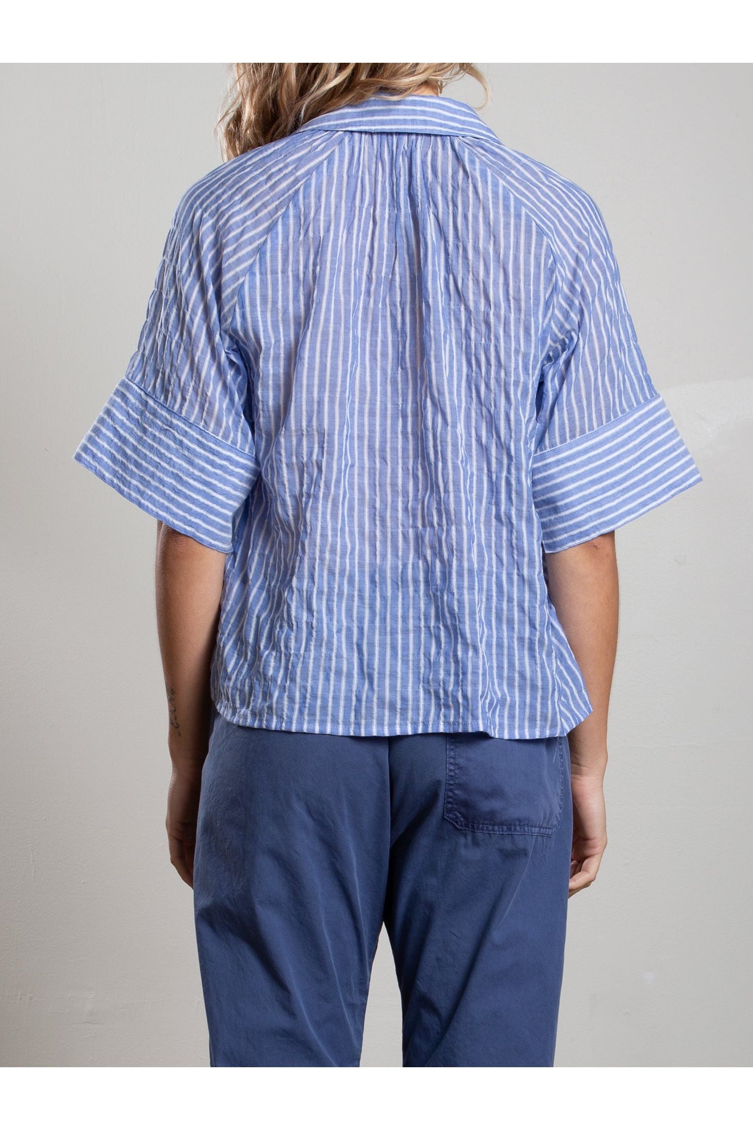 Halle Shirt in Marin Stripe Pharaoh