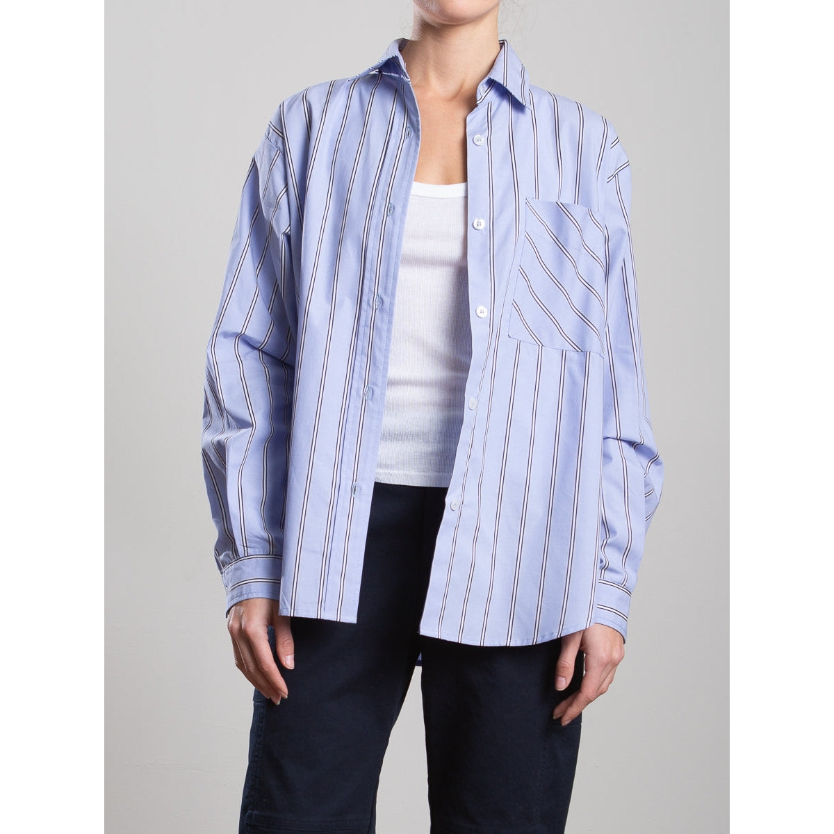 Jessie Shirt in Japanese Stripe Pharaoh