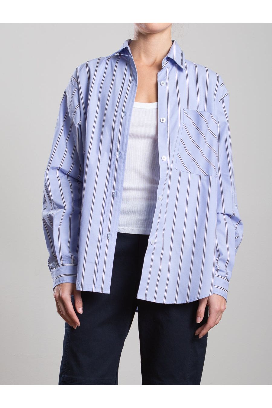 Jessie Shirt in Japanese Stripe Pharaoh