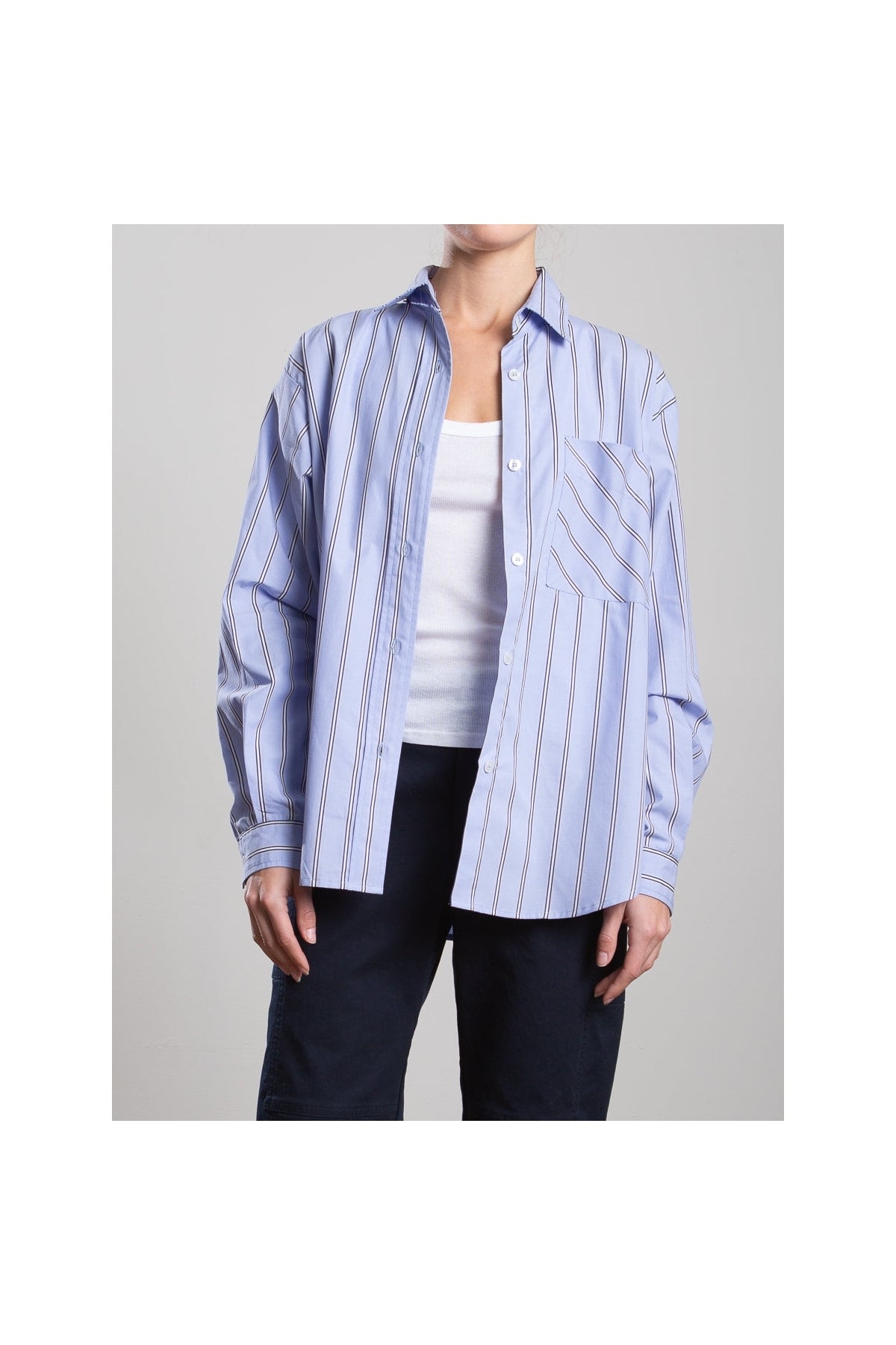 Jessie Shirt in Japanese Stripe Pharaoh