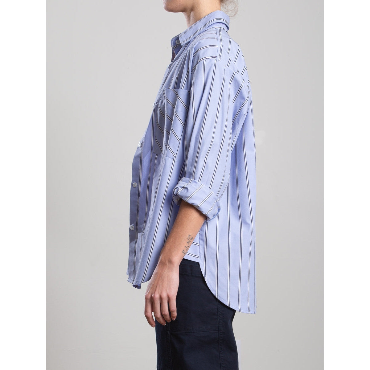 Jessie Shirt in Japanese Stripe Pharaoh