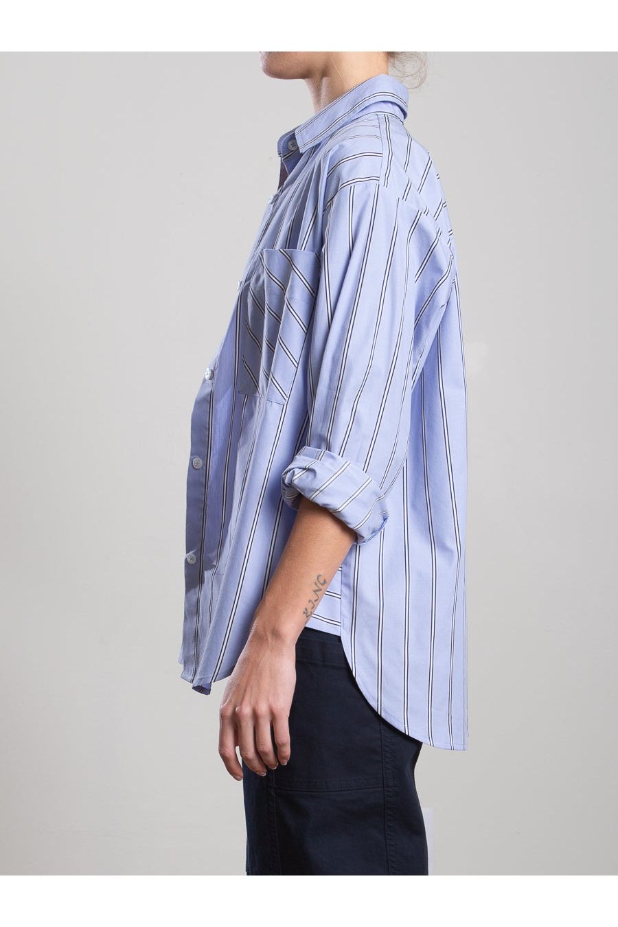 Jessie Shirt in Japanese Stripe Pharaoh
