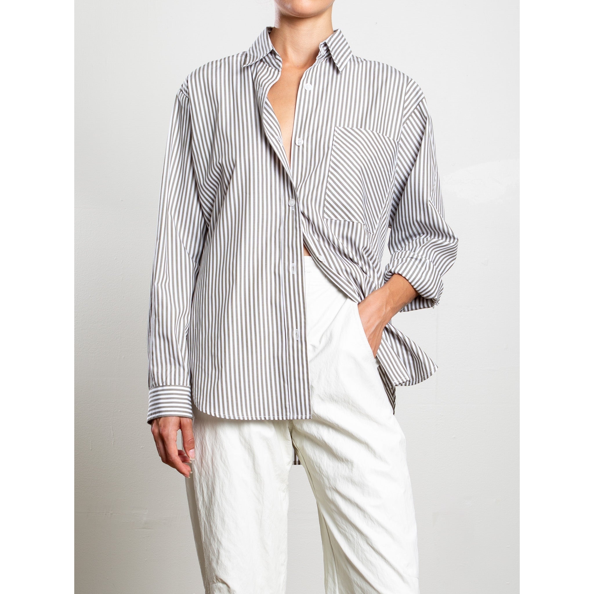 Marvin Shirt in Cotton Stripe Pharaoh