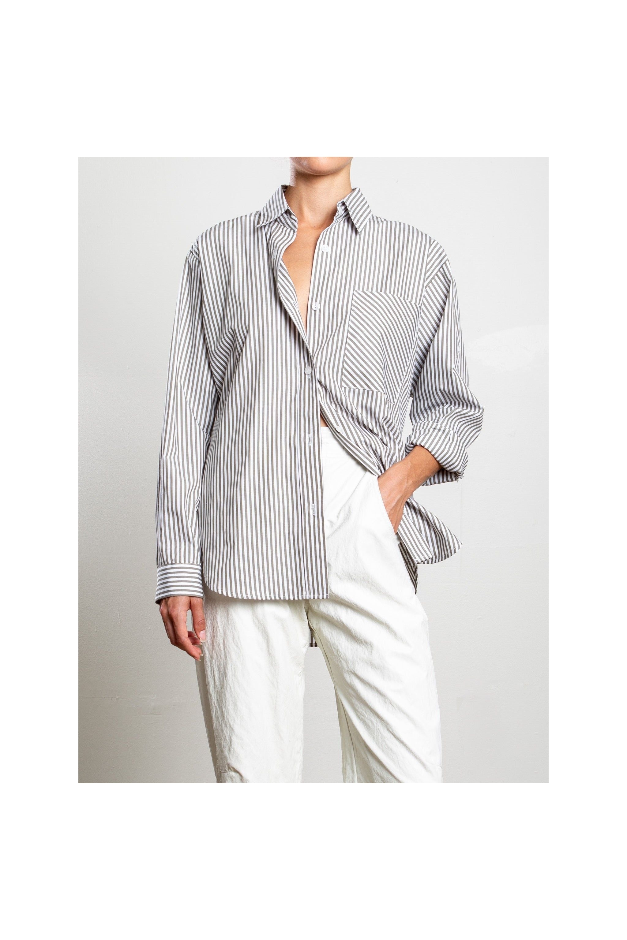 Marvin Shirt in Cotton Stripe Pharaoh