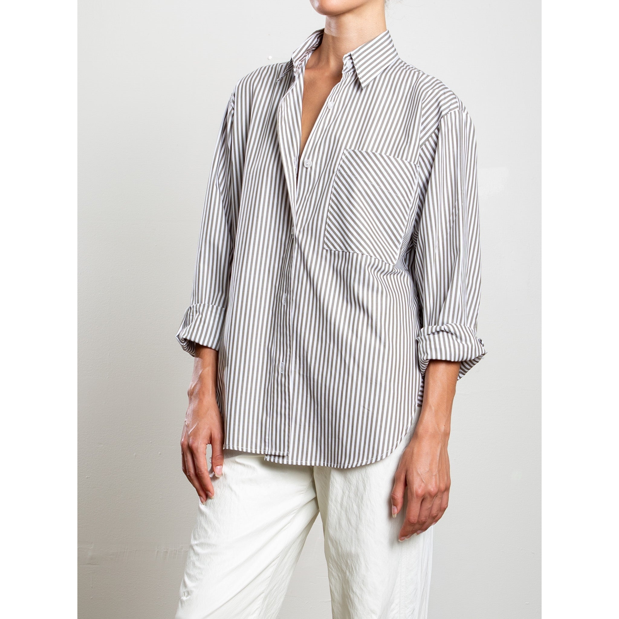 Marvin Shirt in Cotton Stripe Pharaoh