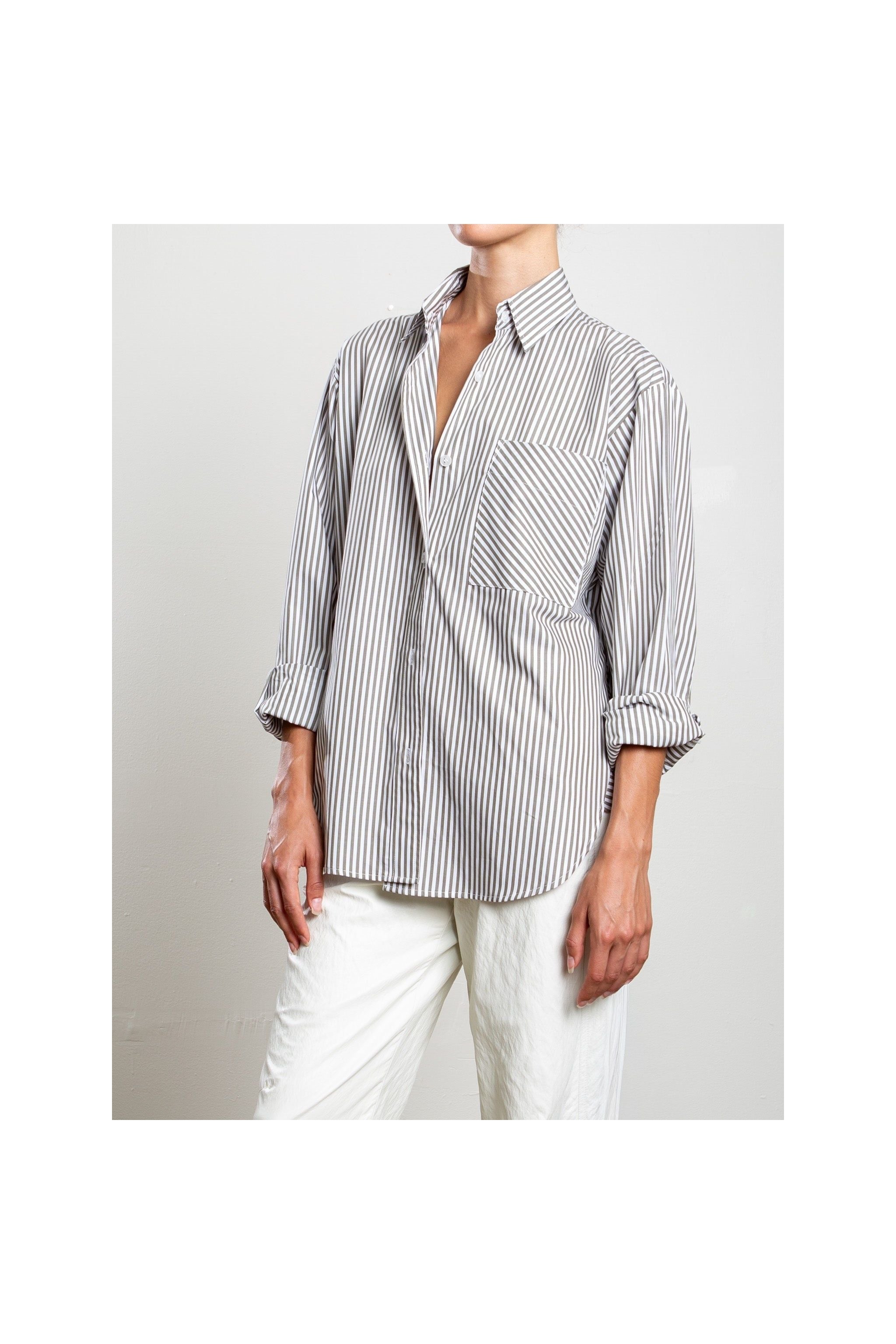 Marvin Shirt in Cotton Stripe Pharaoh