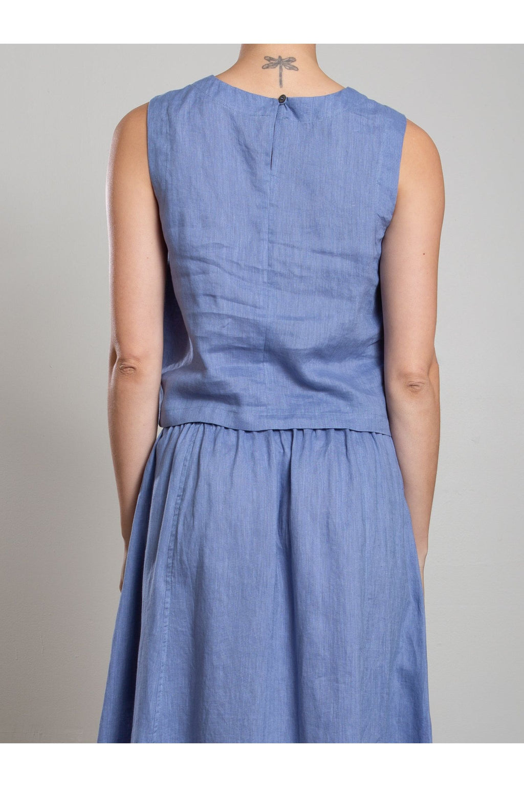 Tess Tank in French Linen Pharaoh