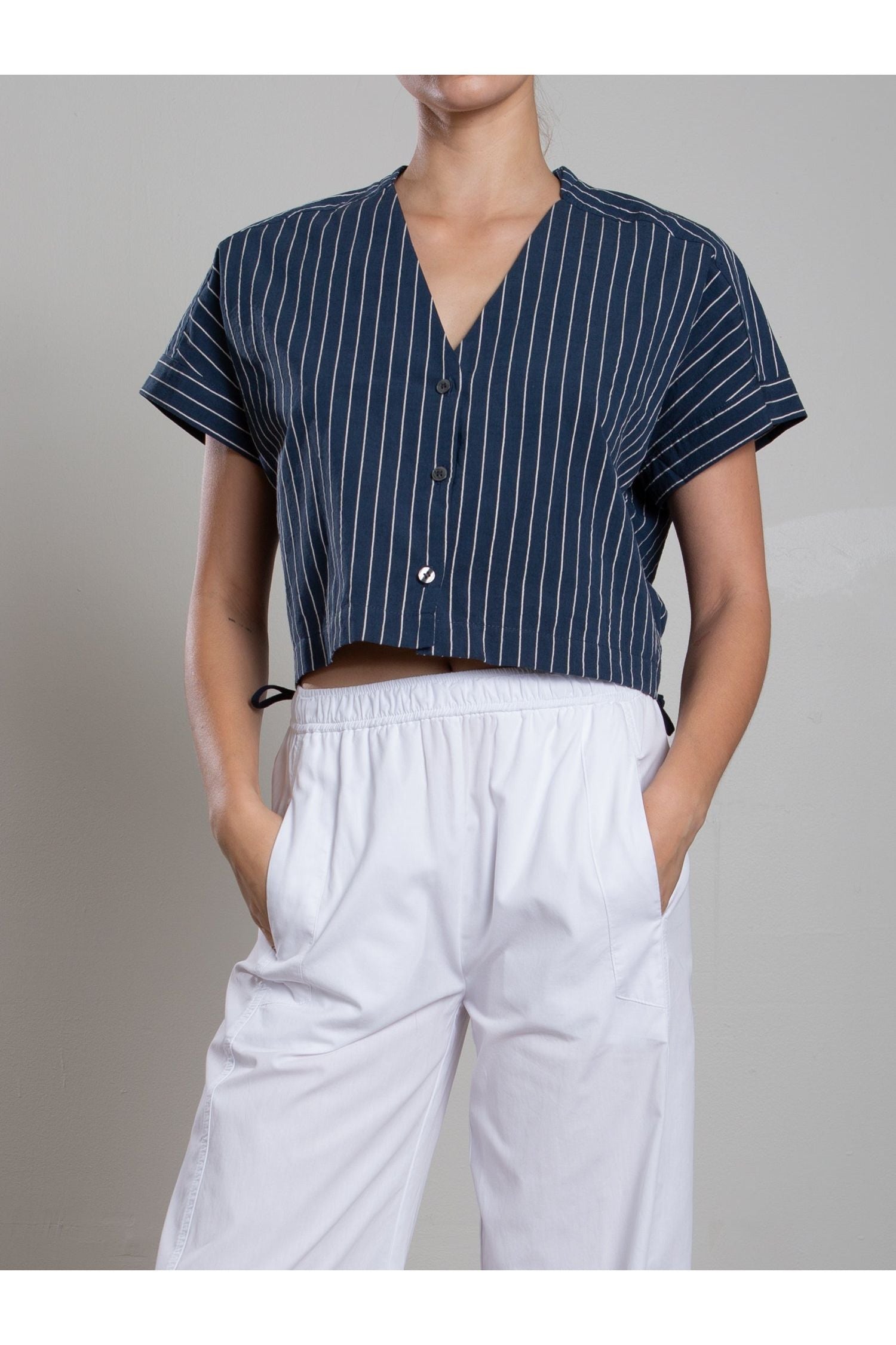 Sia Shirt in Raised Stripe Pharaoh