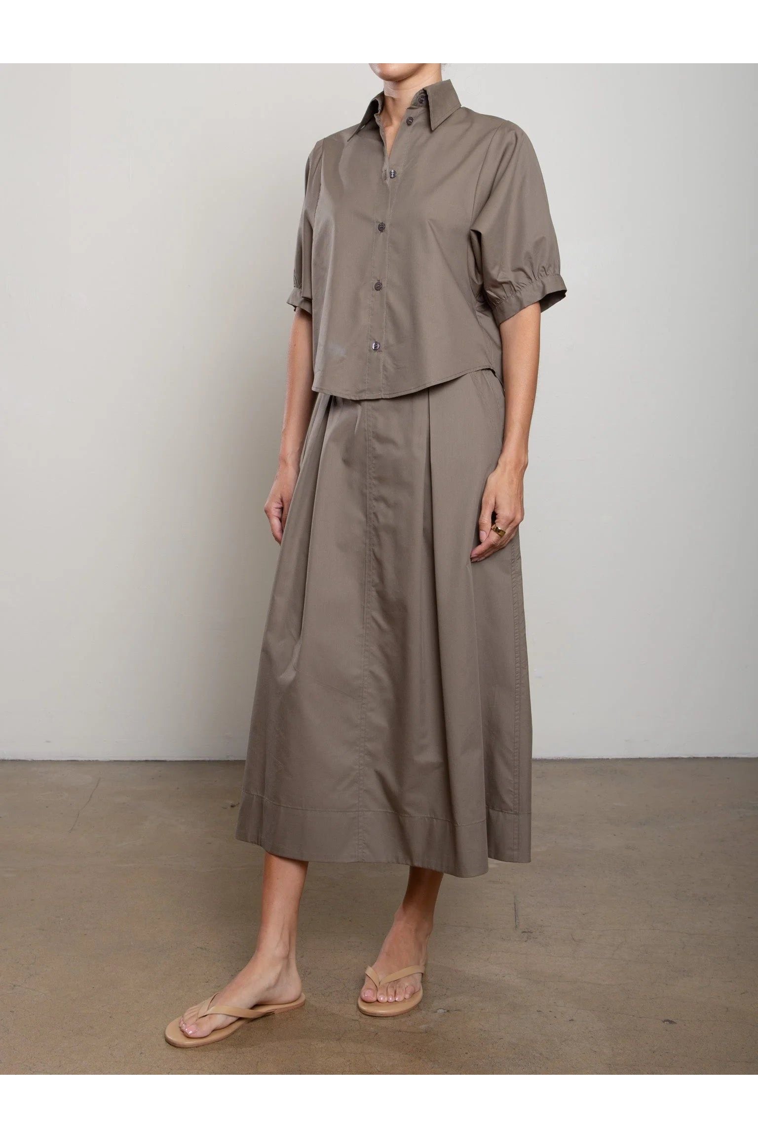 Cody Skirt in Cotton Tencel Pharaoh
