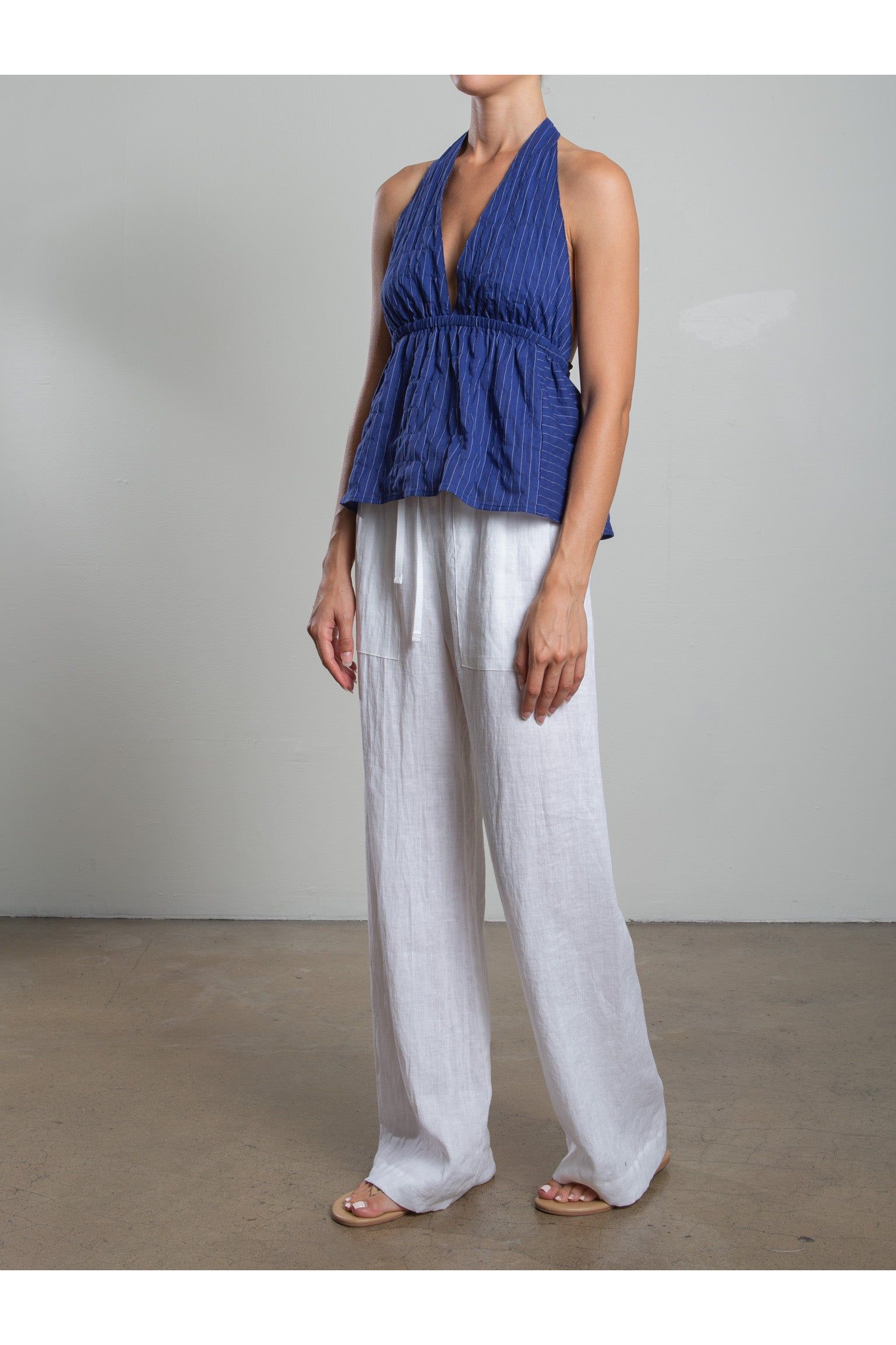 Casey Pant in French Linen Pharaoh