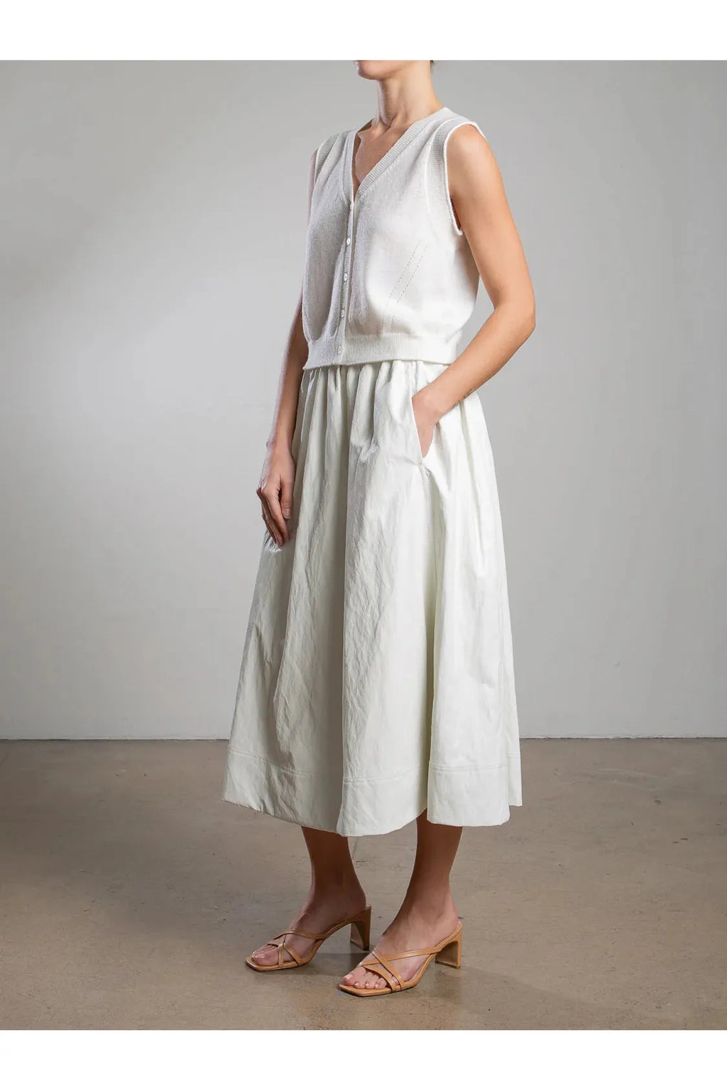 Claudia Skirt in Faux Leather Pharaoh