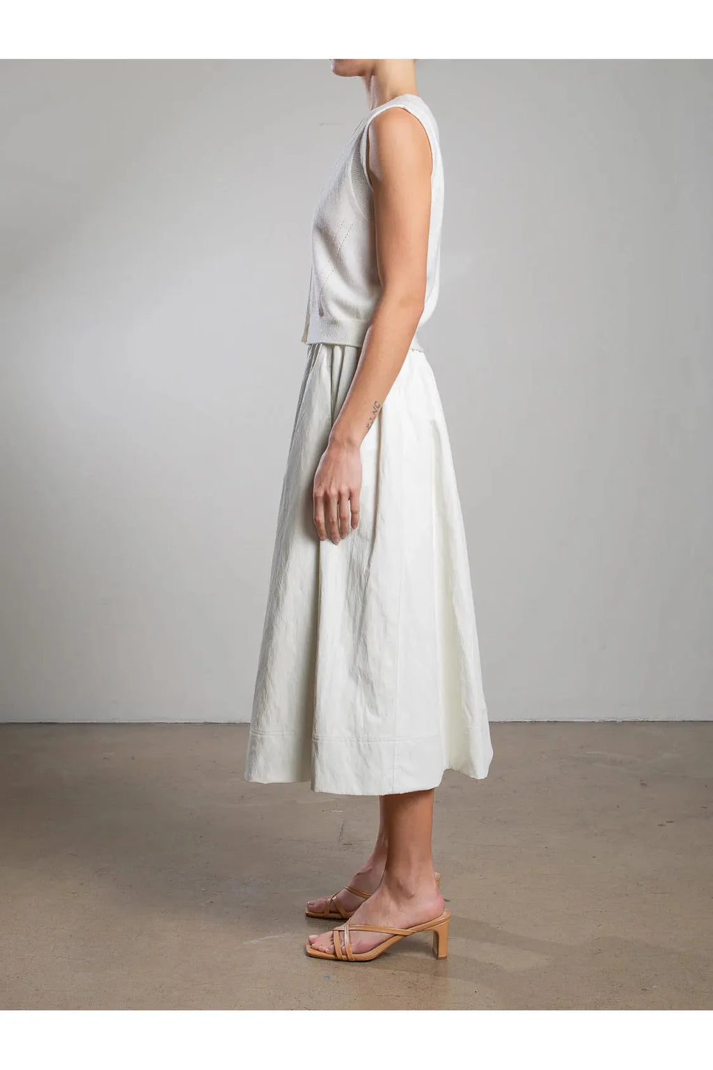 Claudia Skirt in Faux Leather Pharaoh