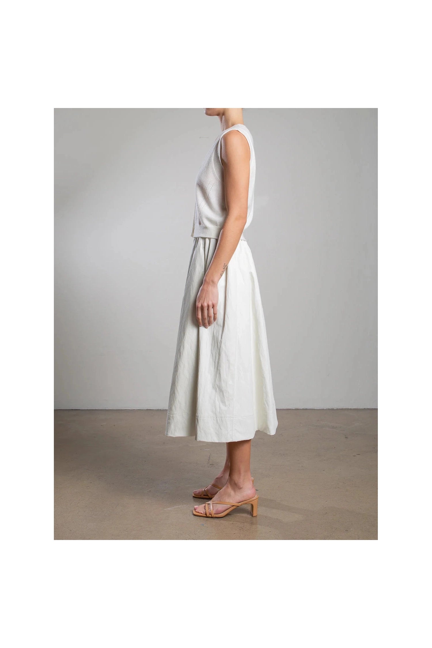 Claudia Skirt in Faux Leather Pharaoh