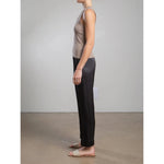 Dark Gray Pharaoh Calen Pant in Vintage Satin