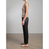 Dark Gray Pharaoh Calen Pant in Vintage Satin