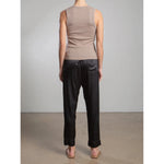 Dark Gray Pharaoh Calen Pant in Vintage Satin