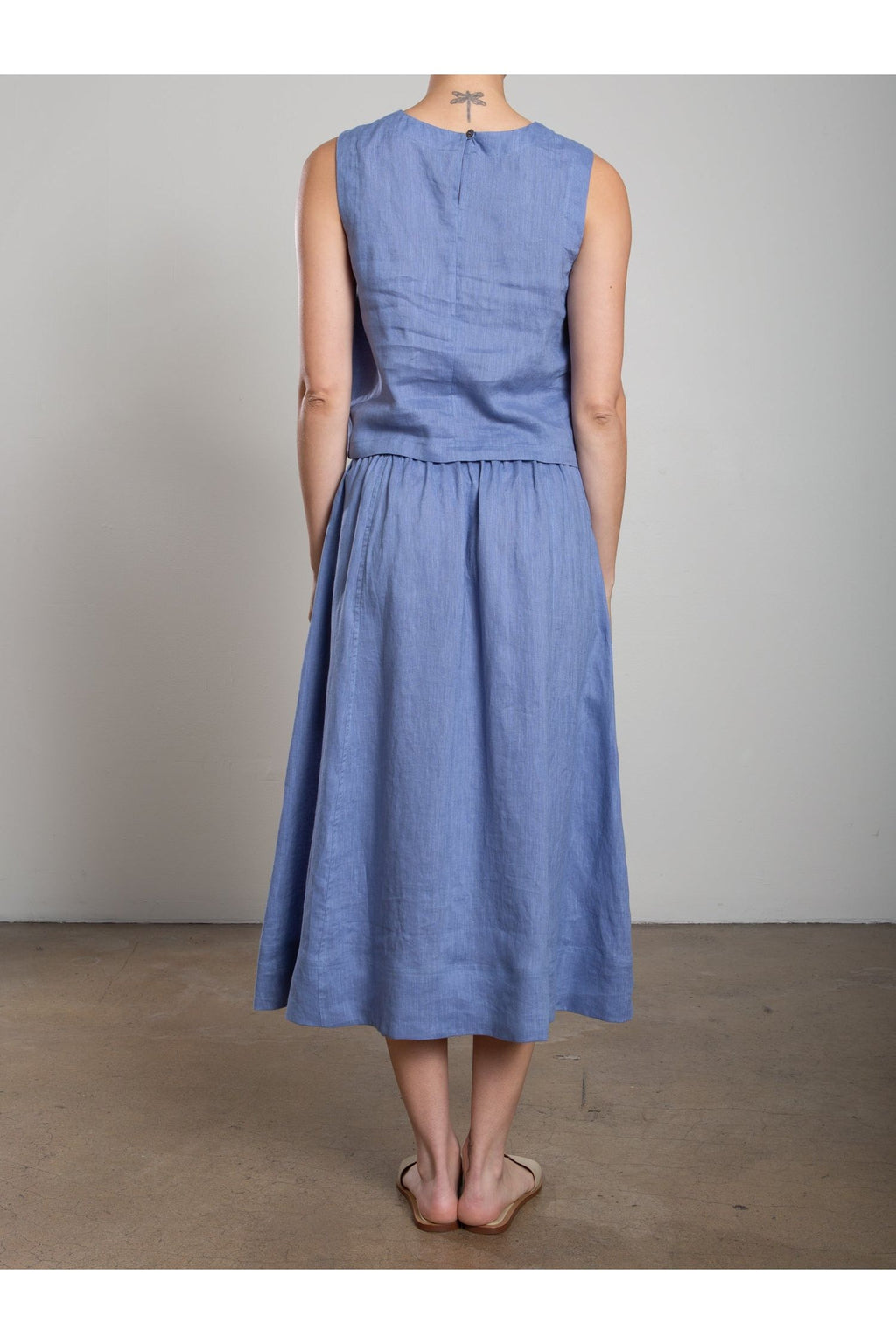Carolina Skirt in French Linen Pharaoh