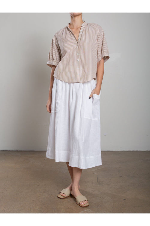 Carolina Skirt in French Linen Pharaoh