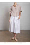 Carolina Skirt in French Linen Pharaoh