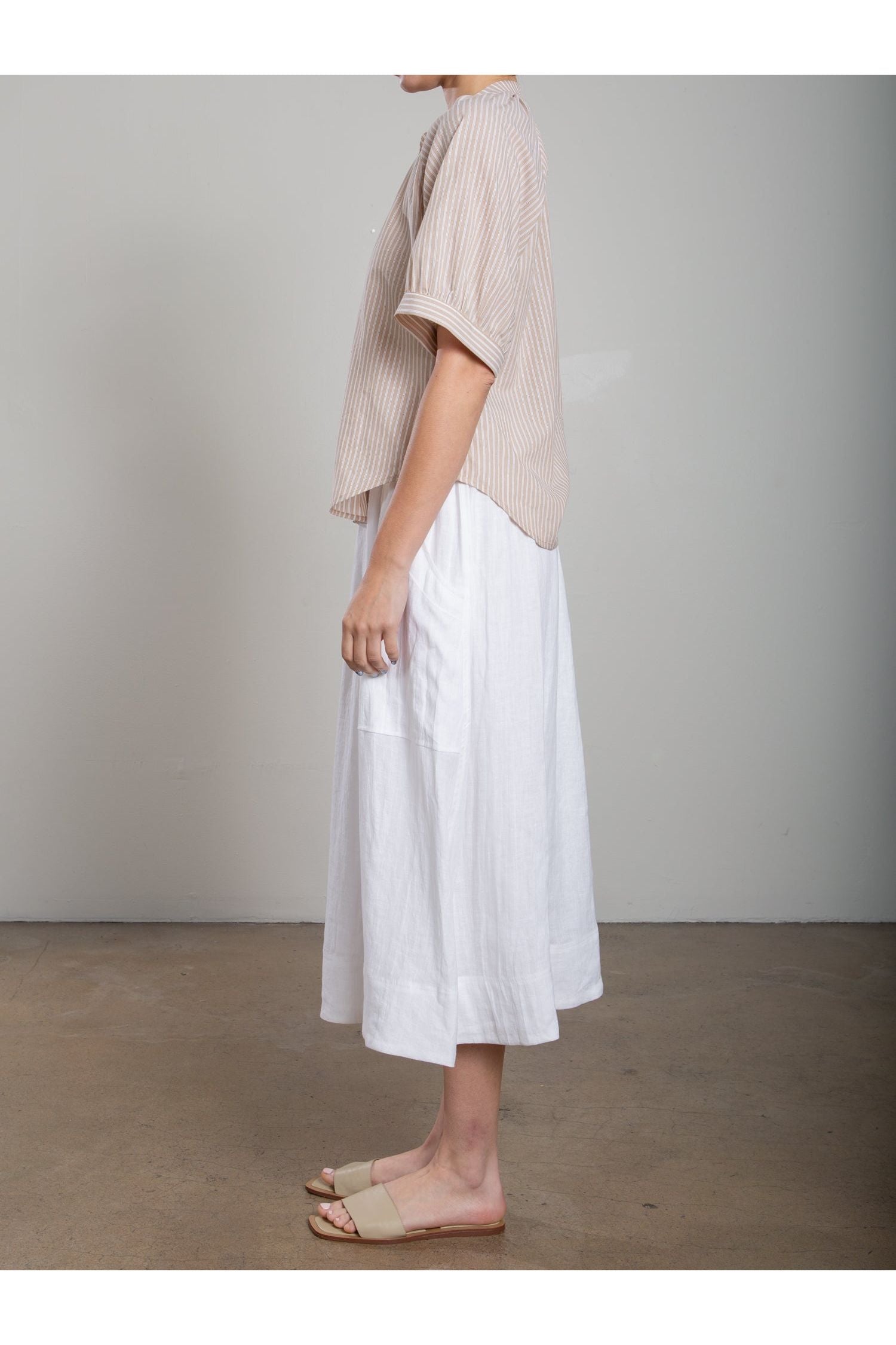 Carolina Skirt in French Linen Pharaoh
