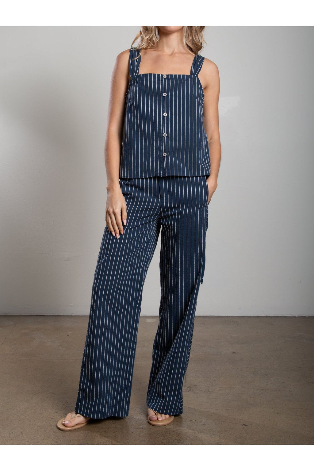 Wes Pant in Raised Stripe Pharaoh
