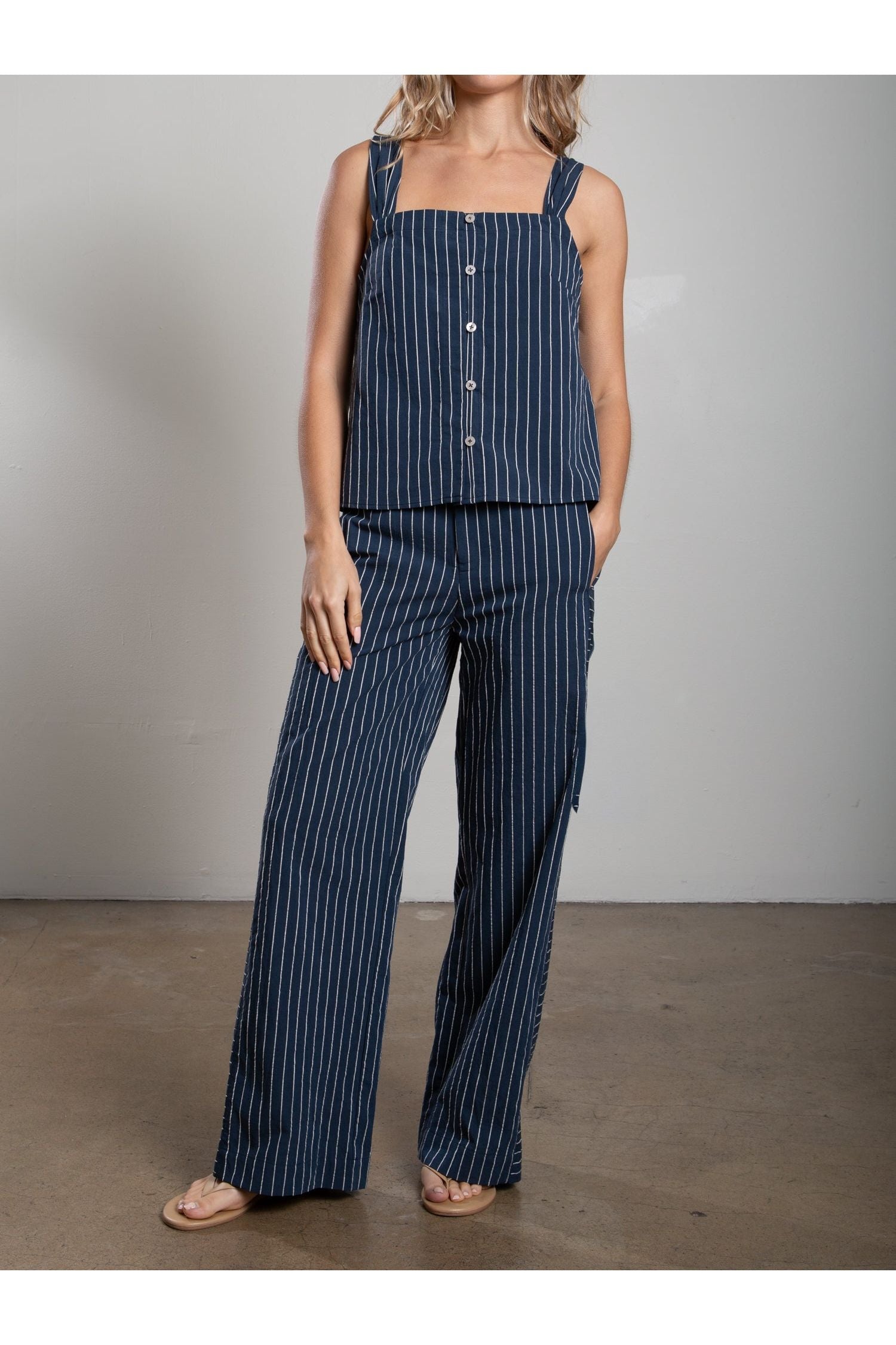 Wes Pant in Raised Stripe Pharaoh