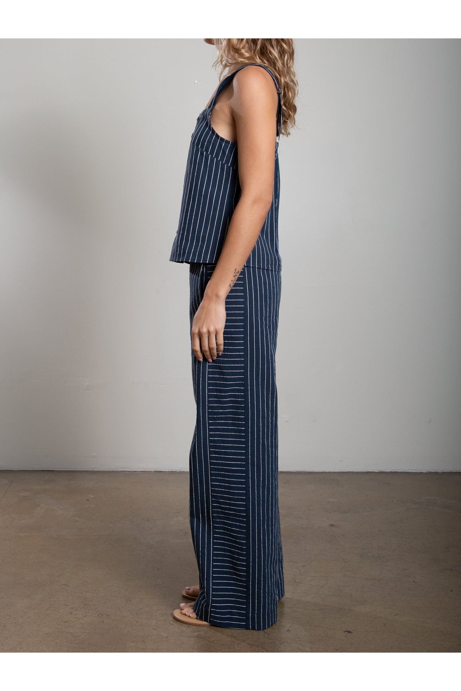 Wes Pant in Raised Stripe Pharaoh