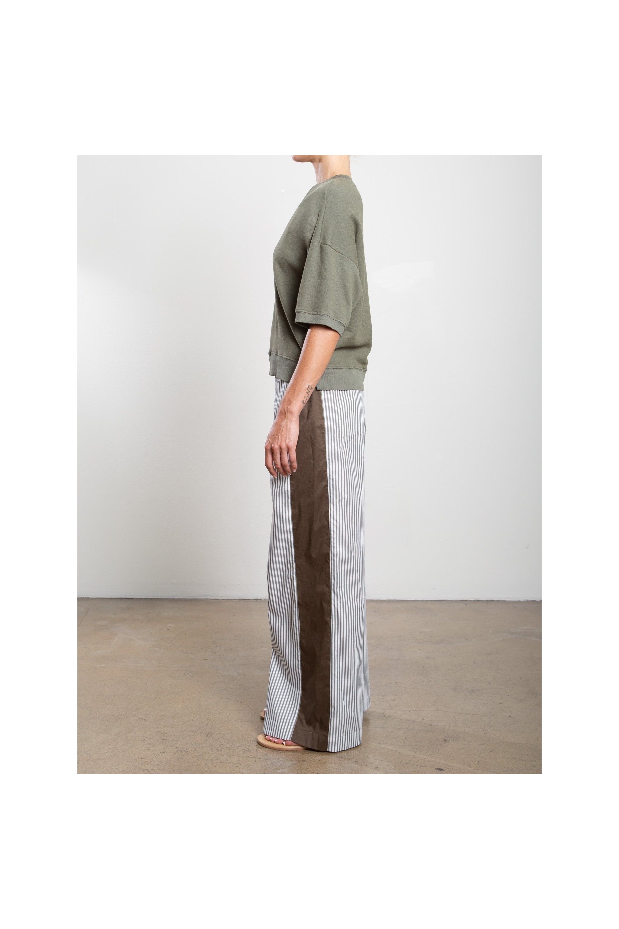 Wes Pant in Organic Cotton Stripe Pharaoh