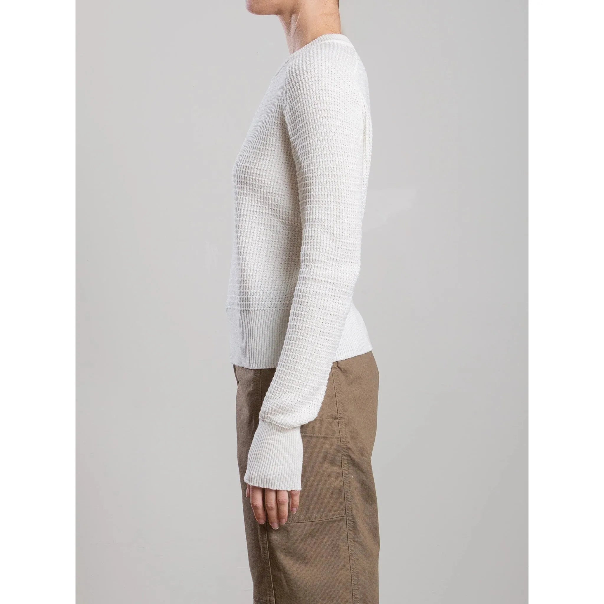 Light Gray Pharaoh Liam Crewneck in Cotton Knitwear