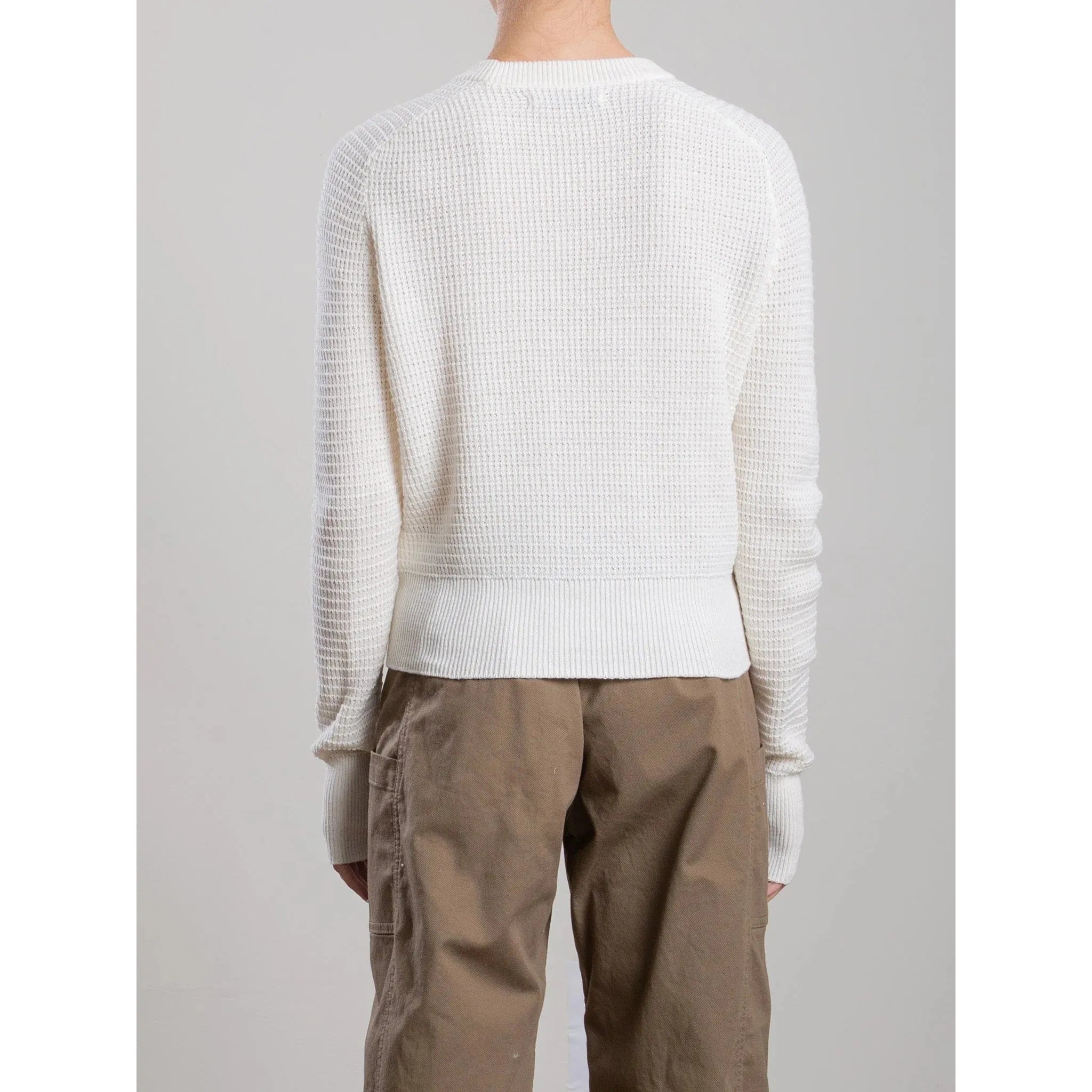 Light Gray Pharaoh Liam Crewneck in Cotton Knitwear