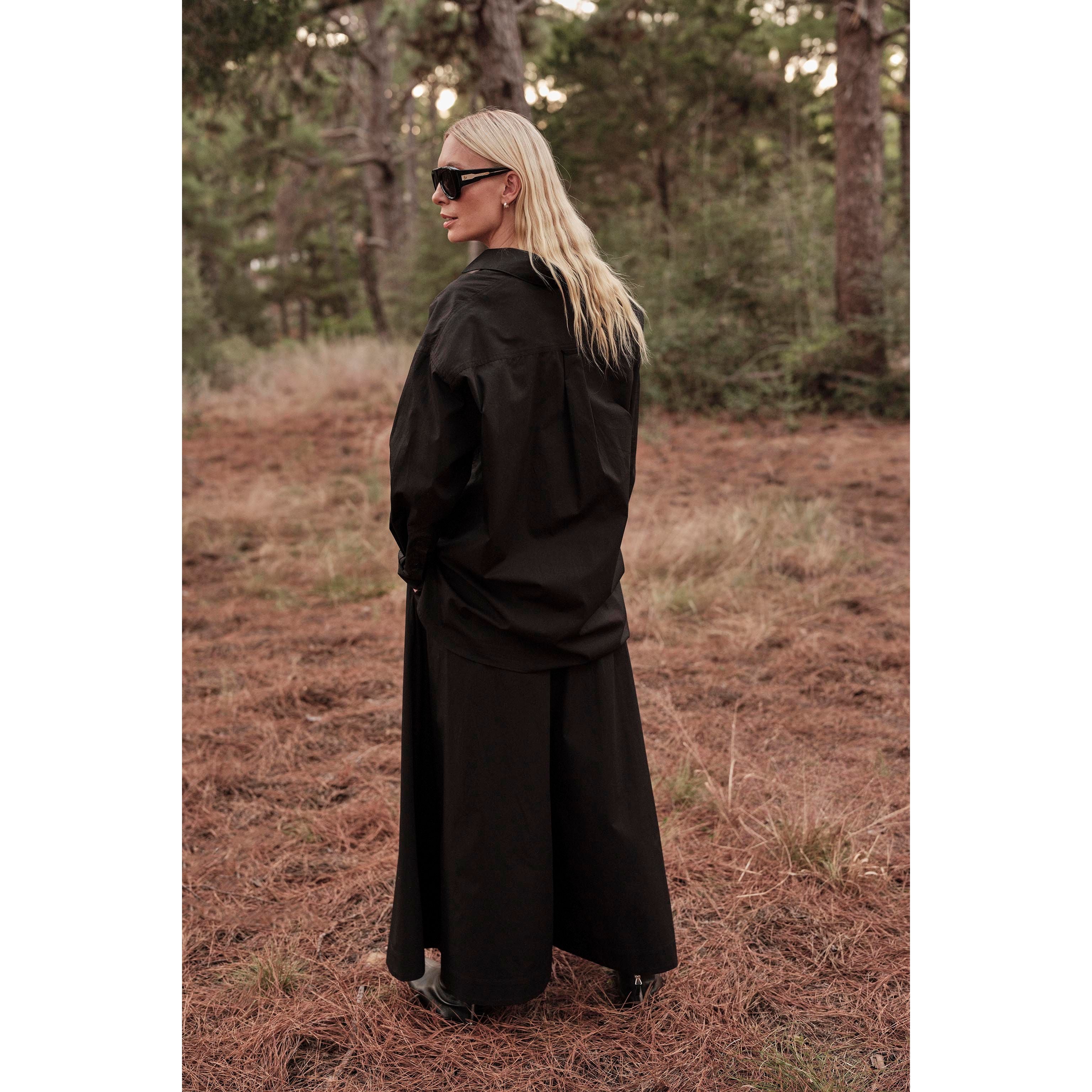 Dim Gray Diana Wrap Shirt